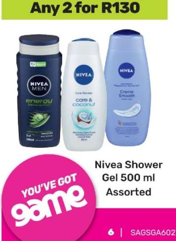 Nivea Shower Gel 500 ml Assorted