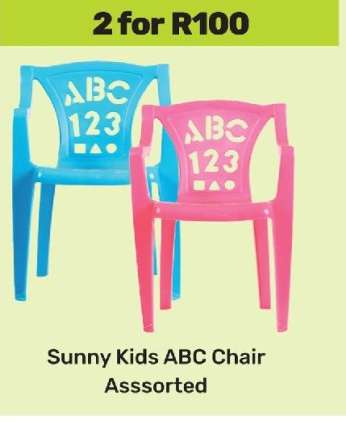 Sunny Kids ABC Chair Assorted