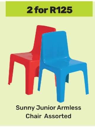 Sunny Junior Armless Chair Assorted