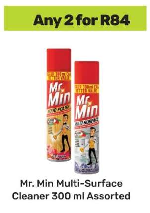 Mr. Min Multi-Surface Cleaner 300 ml Assorted
