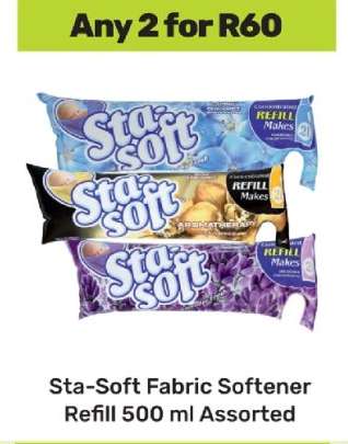 Sta Soft Fabric Softener Refill 500 ml Assorted