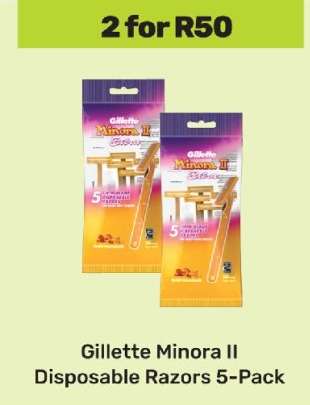 Gillette Minora II Disposable Razors 5-Pack