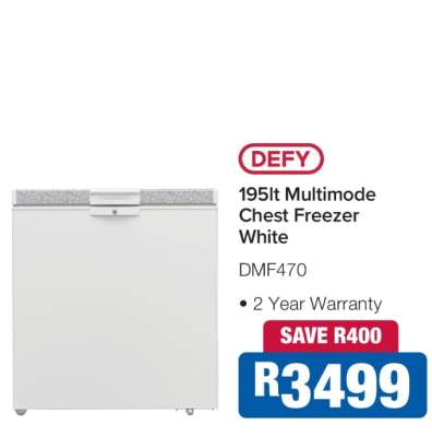 Defy 195lt Multimode Chest Freezer White