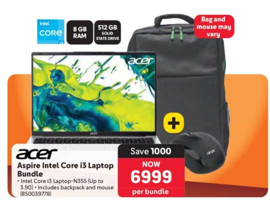 Acer Aspire Intel Core I3 Laptop Bundle