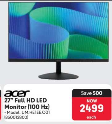 Acer 27” Full HD LED Monitor (100 Hz)