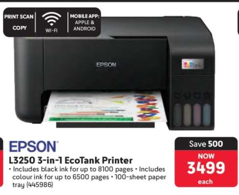 Epson L3250 3 In 1 Ecotank Printer