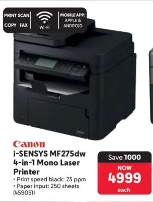 Canon i-SENSYS MF275dw 4-in-1 Mono Laser Printer