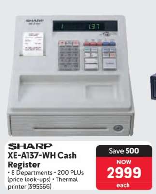 SHARP XE-A137-WH Cash Register
