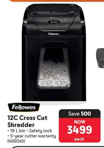 Fellowes 12C Cross Cut Shredder