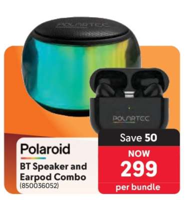 Polaroid BT Speaker and Earpod Combo