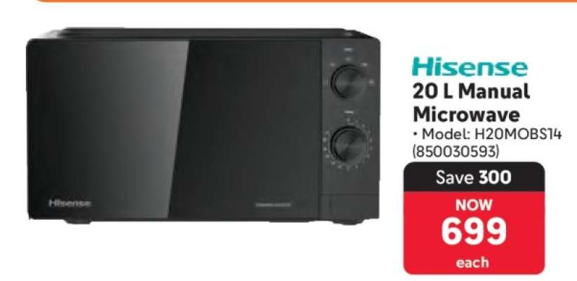 Hisense 20 L Manual Microwave