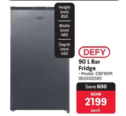 DEFY 90 L Bar Fridge