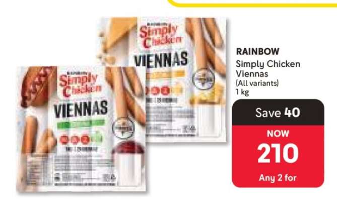 Rainbow Simply Chicken Viennas