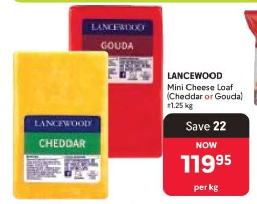 LANCEWOOD Mini Cheese Loaf Cheddar or Gouda