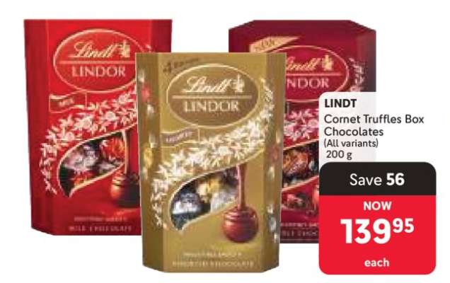 LINDT Cornet Truffles Box Chocolates