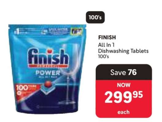 FINISH All In 1 Dishwashing Tablets 100's