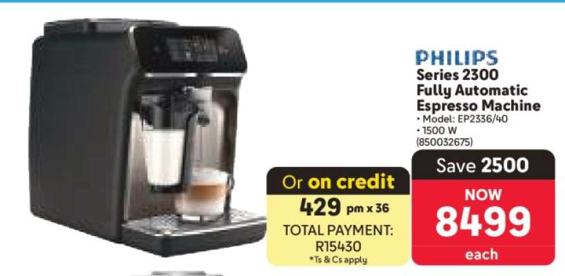 PHILIPS Series 2300 Fully Automatic Espresso Machine