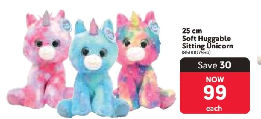 25 cm Soft Huggable Sitting Unicorn