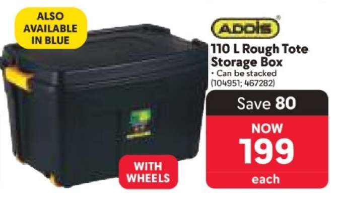 ADDIS 110 L Rough Tote Storage Box