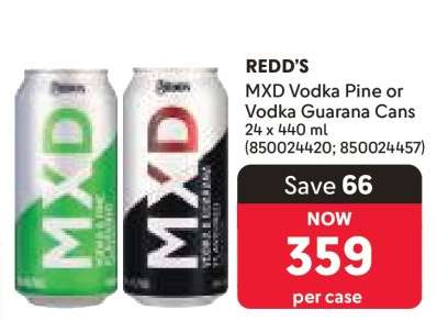 REDD’S MXD Vodka Pine or Vodka & Guarana Cans