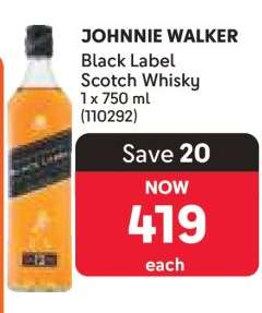JOHNNIE WALKER Black Label Scotch Whisky
