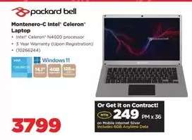 Packard Bell Montenero-C Intel Celeron Laptop