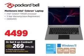 Packard Bell Montenero Intel Celeron Laptop