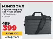 KINGSONS Legacy Laptop Bag and Mouse Bundle