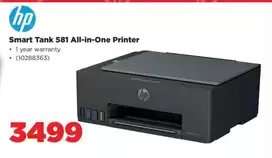 Hp Smart Tank 581 All-In-One Printer