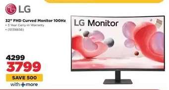 LG 32" FHD Curved Monitor 100Hz