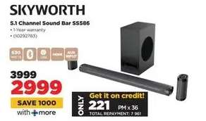 SKYWORTH 5.1 Channel Sound Bar SS586