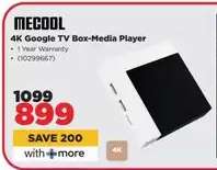 MECOOL 4K Google TV Box Media Player