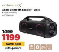 VolkanoX Adder Bluetooth Speaker - Black