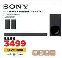 Sony 5.1 Channel Sound Bar- HT-S20R