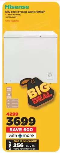 Hisense 198L Chest Freezer White H245CF