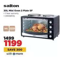 salton 30L Mini Oven 2 Plate SF