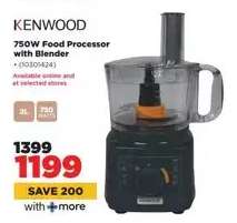 KENWOOD 750W Food Processor with Blender