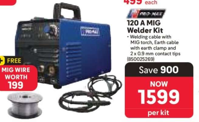 120 A MIG Welder Kit