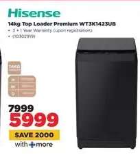 Hisense 14kg Top Loader Premium WT3K1423UB