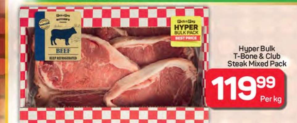 Hyper Bulk T-Bone & Club Steak Mixed Pack