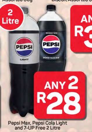 Pepsi Max, Pepsi Cola Light and 7-UP