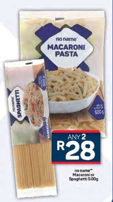 no name™ Macaroni or Spaghetti 500g