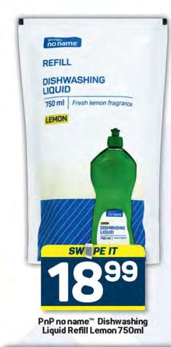 PnP no name™ Dishwashing Liquid Refill Lemon 750ml