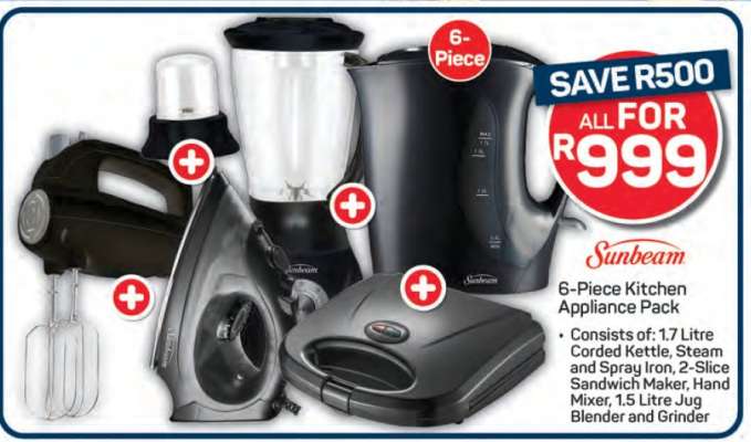 Sunbeam 6-Piece Kitchen Appliance Pack