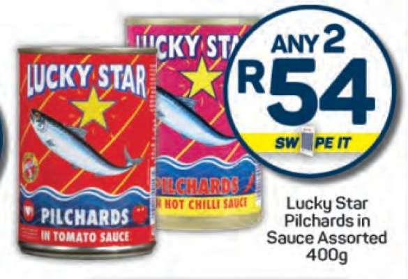 Lucky Star Pilchards In Sauce Assorted 400g