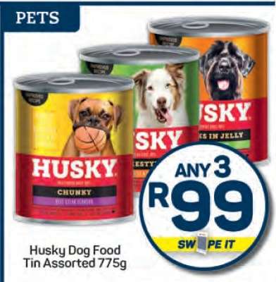 Husky Dog Food Tin Assorted 775g