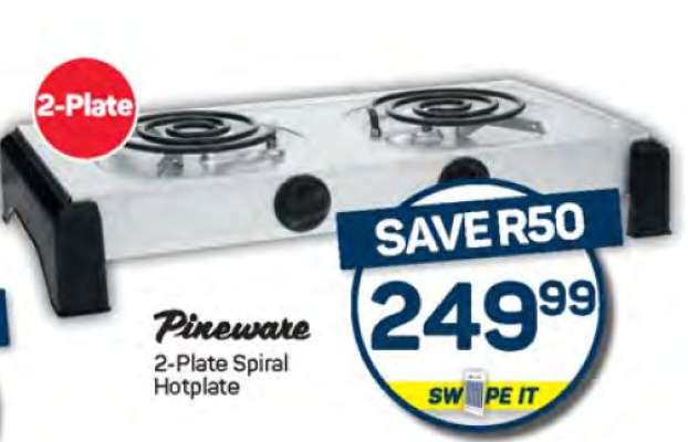 Pineware 2-Plate Spiral Hotplate