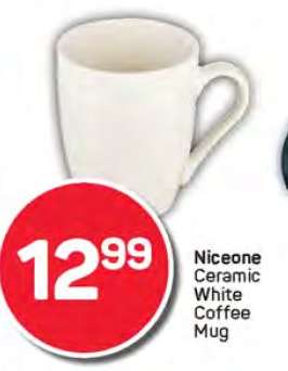 Niceone Ceramic White Coffee Mug