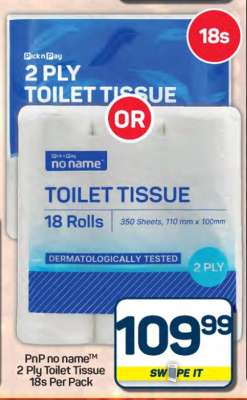 PnP no name™ 2 Ply Toilet Tissue