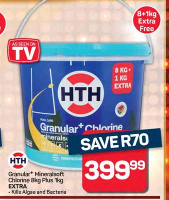 Granular+ Mineralsoft Chlorine 8kg Plus 1kg EXTRA